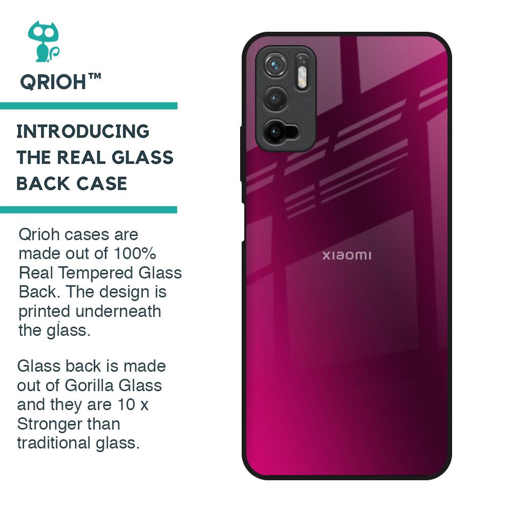 Pink Burst Glass Case for Redmi Note 10T 5G