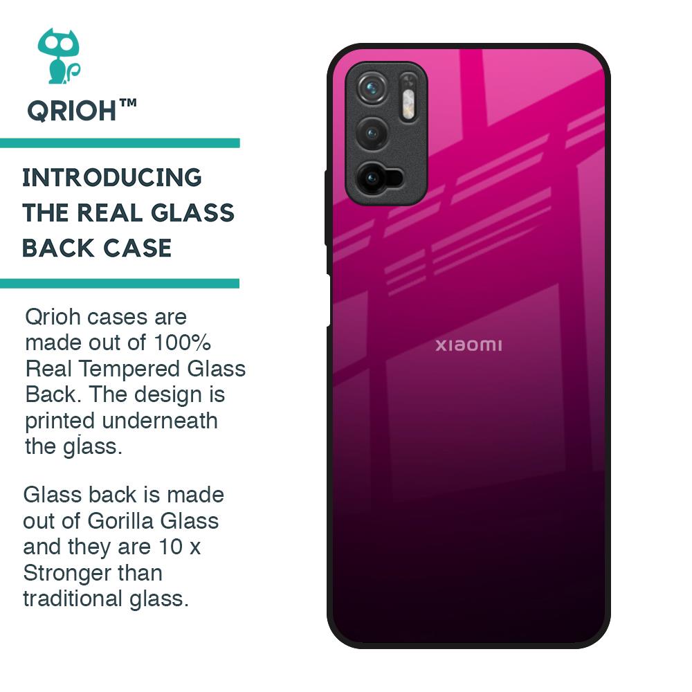 Purple Ombre Pattern Glass Case for Redmi Note 10T 5G