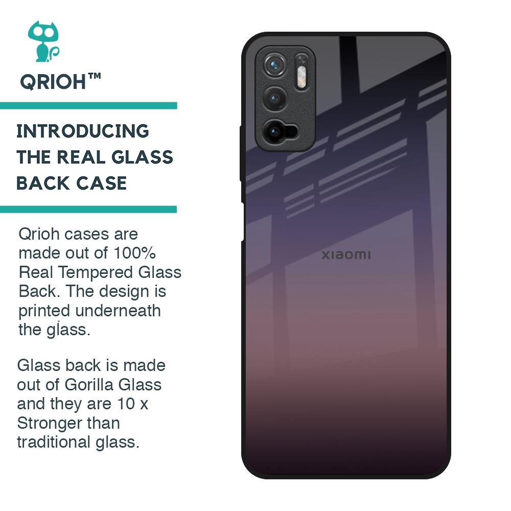 Grey Ombre Glass Case for Redmi Note 10T 5G