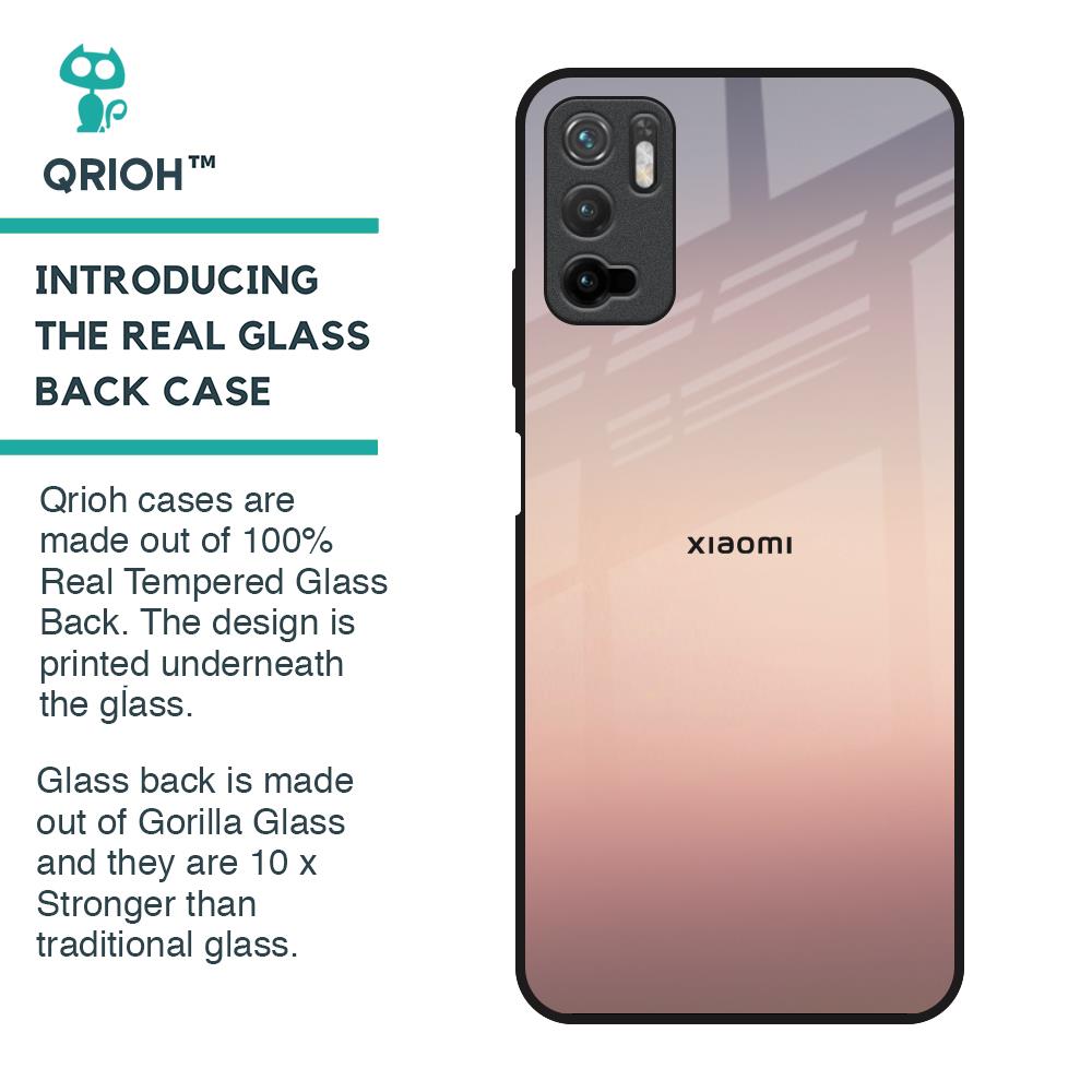 Golden Mauve Glass Case for Redmi Note 10T 5G