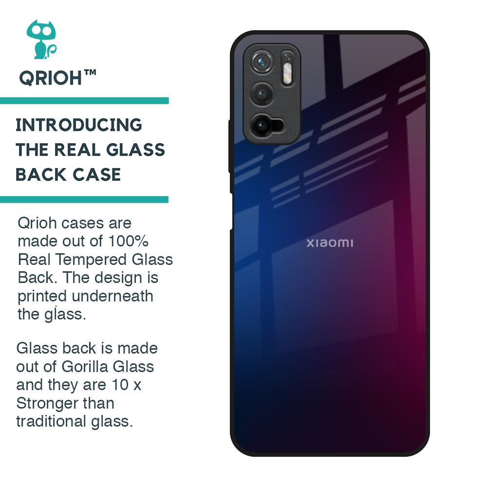 Mix Gradient Shade Glass Case For Redmi Note 10T 5G