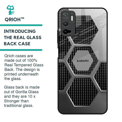 Hexagon Style Glass Case For Redmi Note 10T 5G