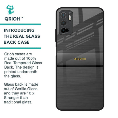 Grey Metallic Glass Case For Redmi Note 10T 5G