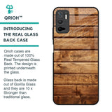 Wooden Planks Glass Case for Redmi Note 10T 5G