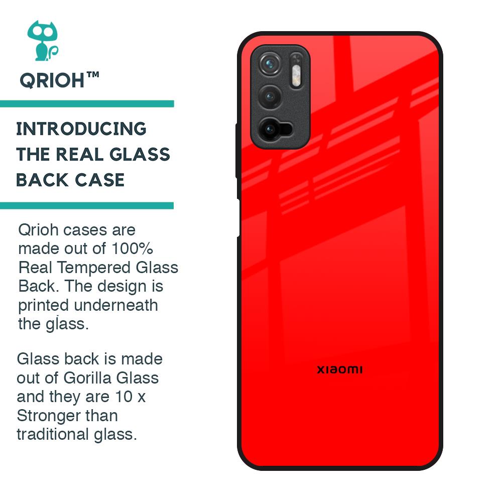 Blood Red Glass Case for Redmi Note 10T 5G