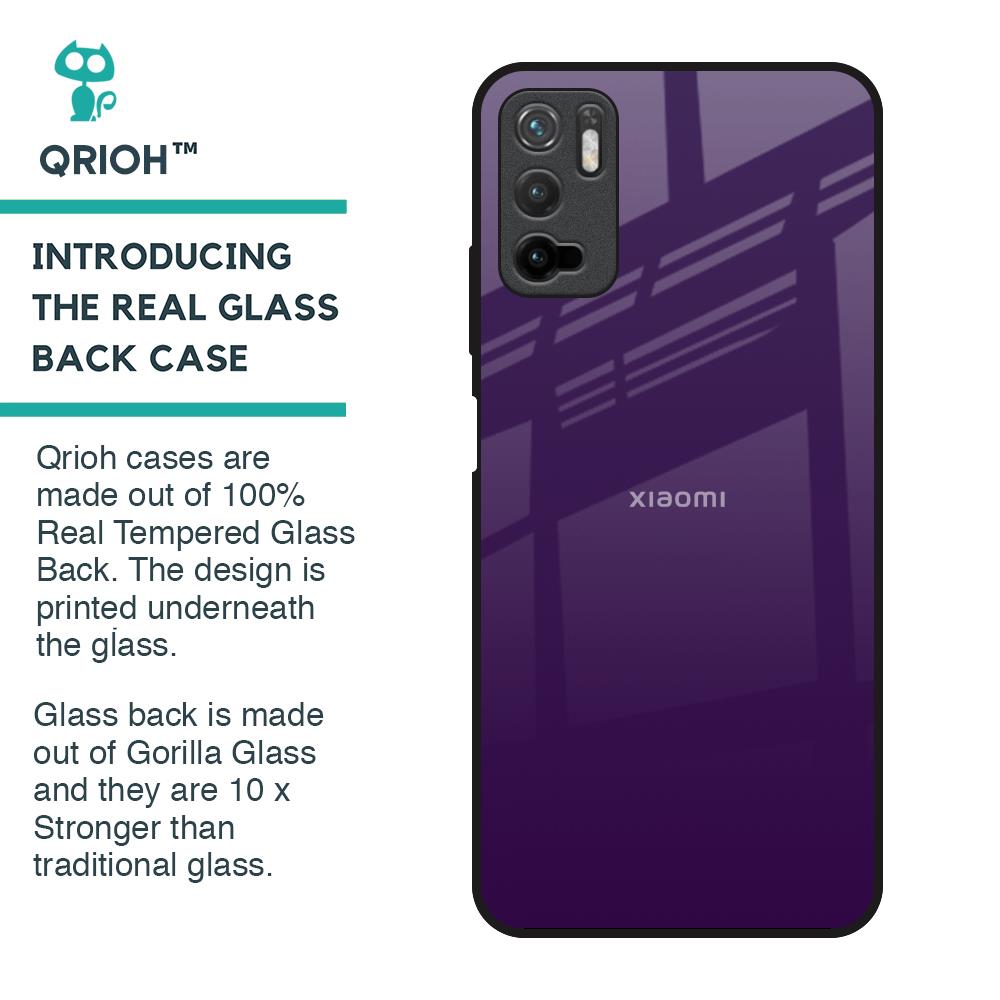 Dark Purple Glass Case for Redmi Note 10T 5G