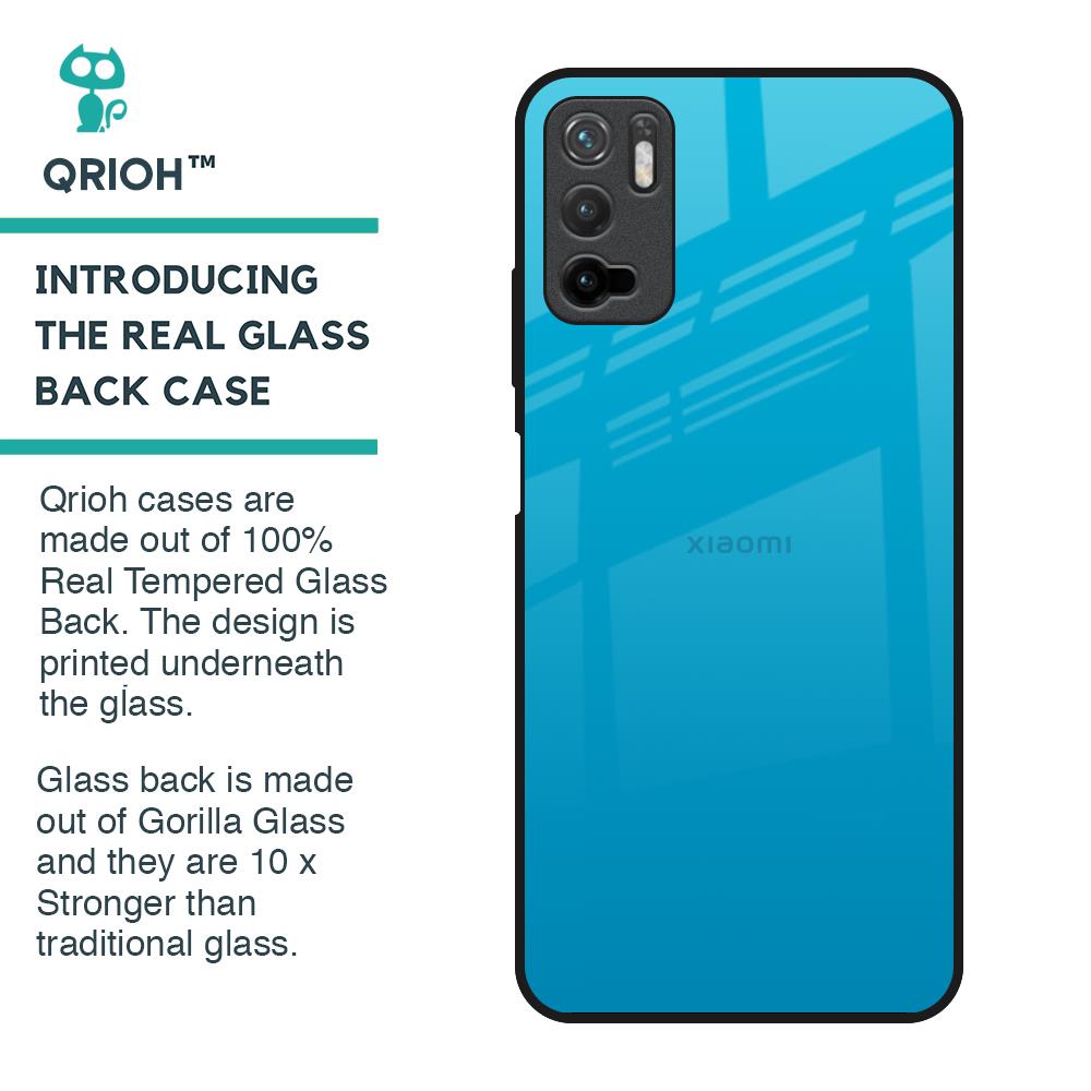 Blue Aqua Glass Case for Redmi Note 10T 5G