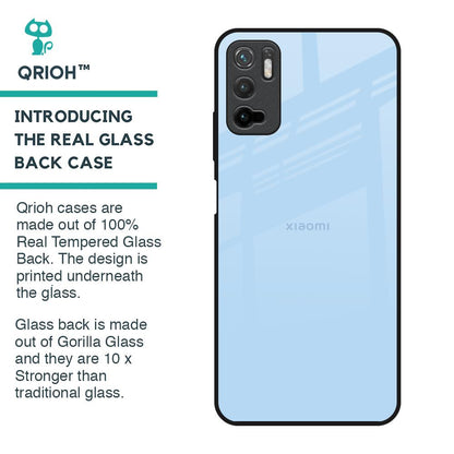 Pastel Sky Blue Glass Case for Redmi Note 10T 5G