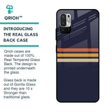 Tricolor Stripes Glass Case For Redmi Note 10T 5G