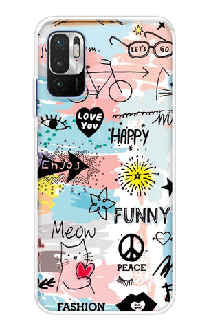 Happy Doodle Redmi Note 10T 5G Back Cover