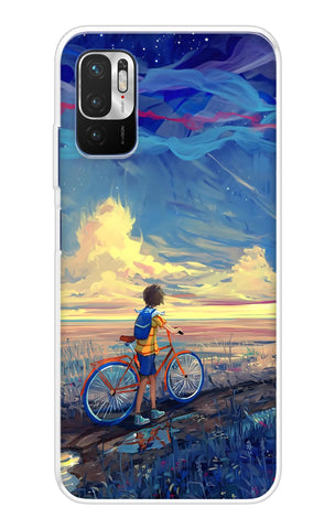 Riding Bicycle to Dreamland Redmi Note 10T 5G Back Cover