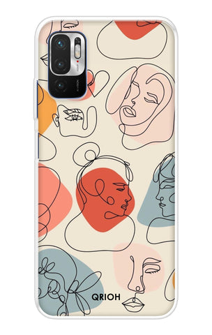 Abstract Faces Redmi Note 10T 5G Back Cover
