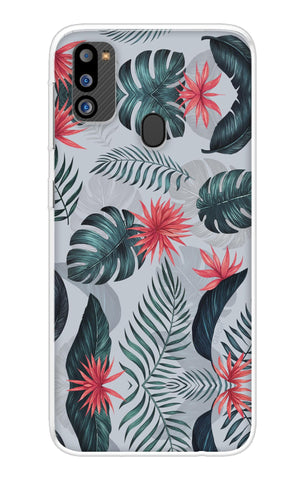 Retro Floral Leaf Samsung Galaxy M21 2021 Back Cover