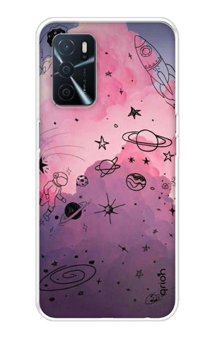 Space Doodles Art Oppo A16 Back Cover