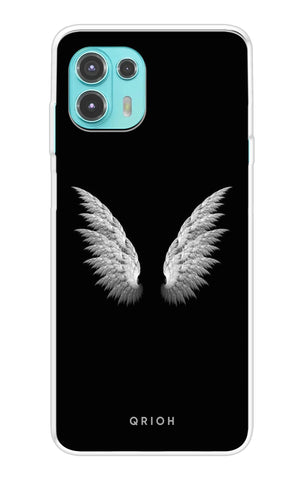 White Angel Wings Motorola Edge 20 Fusion Back Cover
