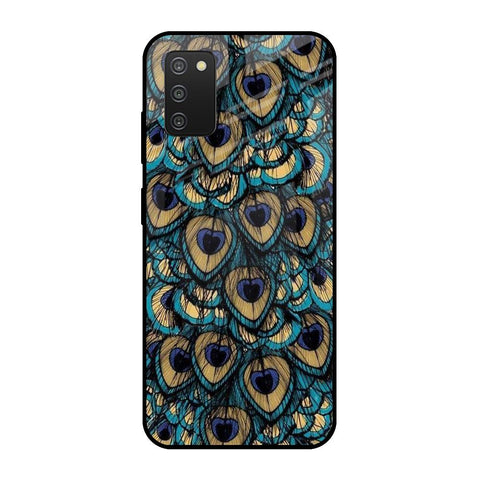 Peacock Feathers Samsung Galaxy A03s Glass Cases & Covers Online