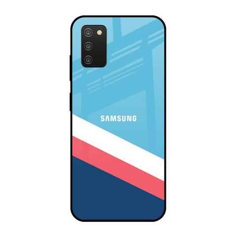 Pink & White Stripes Samsung Galaxy A03s Glass Cases & Covers Online