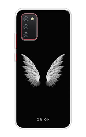 White Angel Wings Samsung Galaxy A03s Back Cover