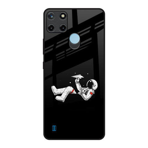 Space Traveller Realme C21Y Glass Back Cover Online