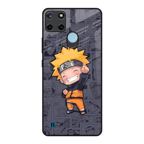 Orange Chubby Realme C21Y Glass Back Cover Online