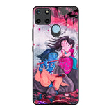 Radha Krishna Art Realme C21Y Glass Back Cover Online