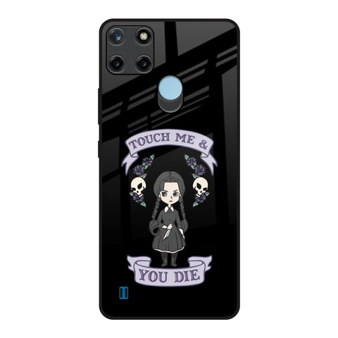 Touch Me & You Die Realme C21Y Glass Back Cover Online