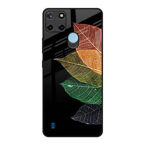 Colorful Leaves Realme C21Y Glass Back Cover Online