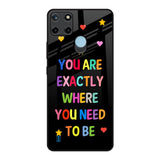 Magical Words Realme C21Y Glass Back Cover Online