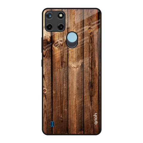 Timber Printed Realme C21Y Glass Back Cover Online