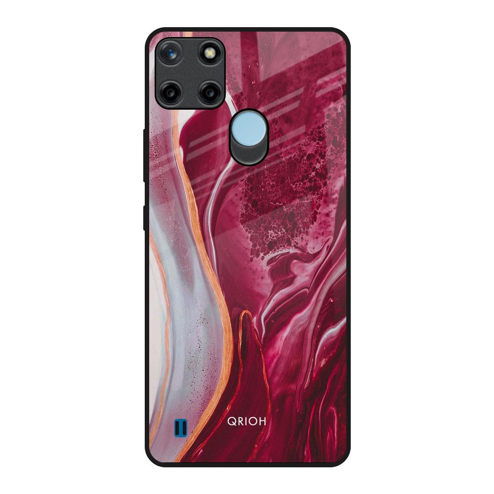 Crimson Ruby Realme C21Y Glass Back Cover Online