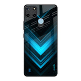 Vertical Blue Arrow Realme C21Y Glass Back Cover Online
