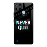 Never Quit Realme C21Y Glass Back Cover Online