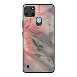 Pink And Grey Marble Realme C21Y Glass Back Cover Online