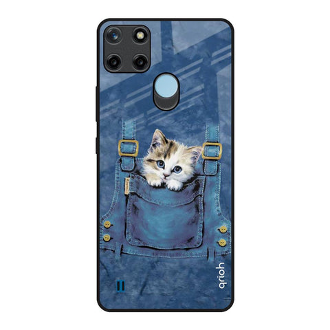 Kitty In Pocket Realme C21Y Glass Back Cover Online