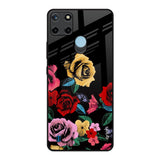 Floral Decorative Realme C21Y Glass Back Cover Online