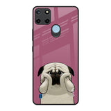Funny Pug Face Realme C21Y Glass Back Cover Online