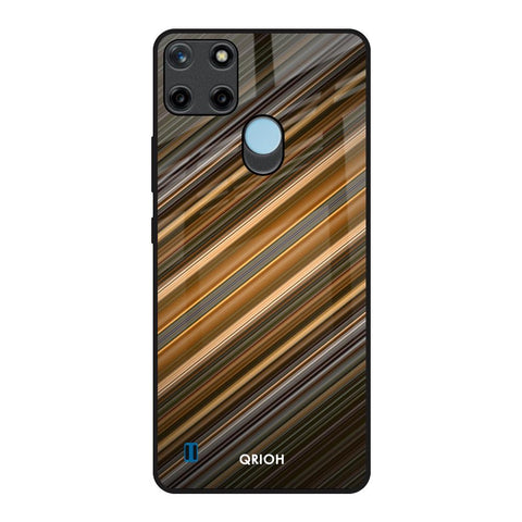 Diagonal Slash Pattern Realme C21Y Glass Back Cover Online