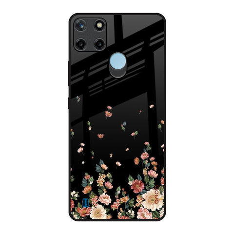Floating Floral Print Realme C21Y Glass Back Cover Online