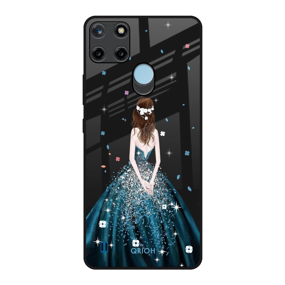 Queen Of Fashion Realme C21Y Glass Back Cover Online