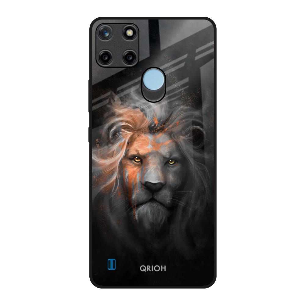 Devil Lion Realme C21Y Glass Back Cover Online