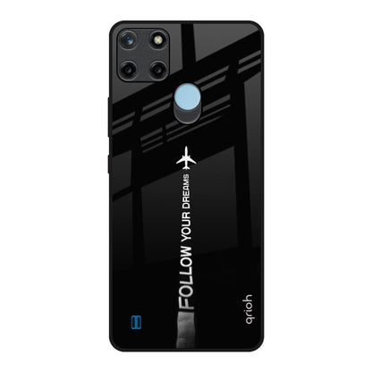 Follow Your Dreams Realme C21Y Glass Back Cover Online