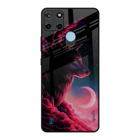Moon Wolf Realme C21Y Glass Back Cover Online
