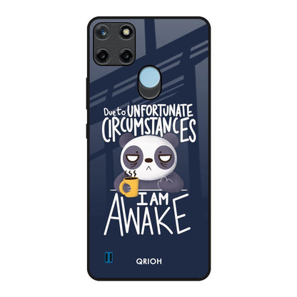 Struggling Panda Realme C21Y Glass Back Cover Online