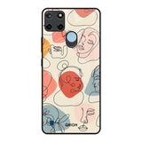 Abstract Faces Realme C21Y Glass Back Cover Online