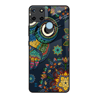 Owl Art Realme C21Y Glass Back Cover Online