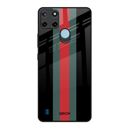 Vertical Stripes Realme C21Y Glass Back Cover Online