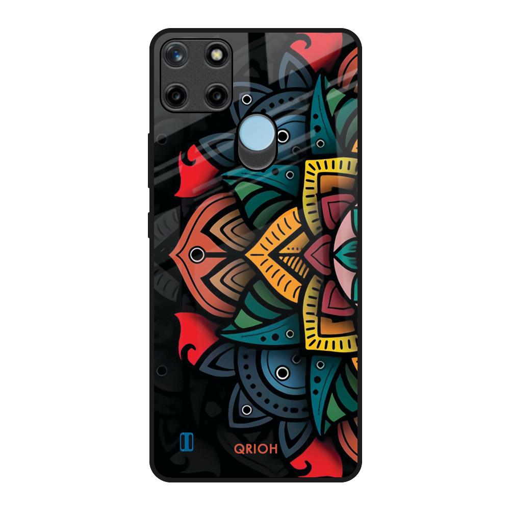 Retro Gorgeous Flower Realme C21Y Glass Back Cover Online