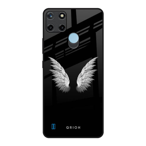 White Angel Wings Realme C21Y Glass Back Cover Online