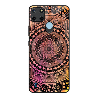 Floral Mandala Realme C21Y Glass Back Cover Online