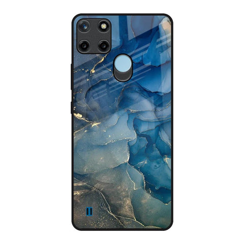 Blue Cool Marble Realme C21Y Glass Back Cover Online